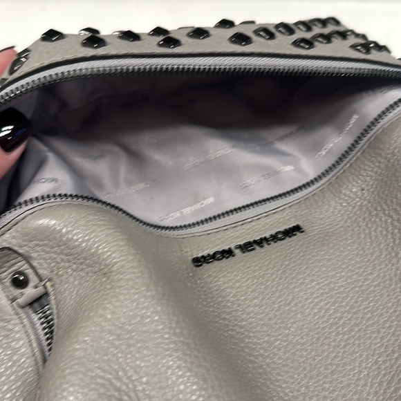 Michael Kors Rhea, elephant gray backpack bag with gunmetal zippers - Picture 8 of 14